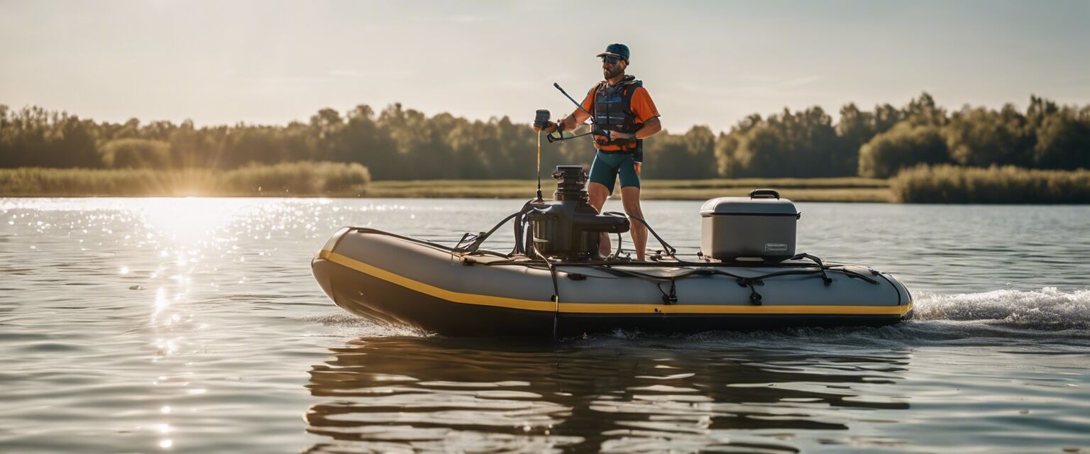 Solar-powered inflatable boat pump