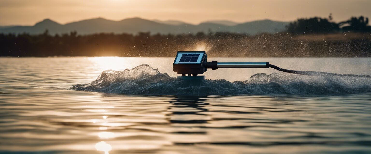 Solar-powered water pump in action